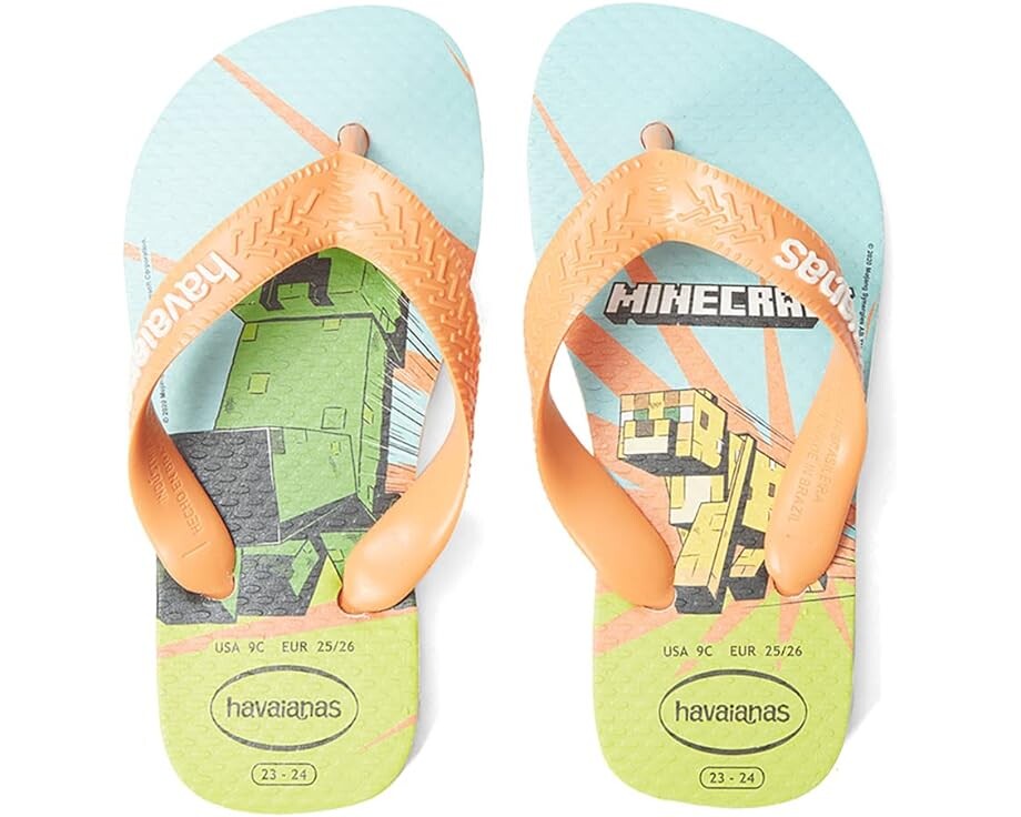

Сандалии Havaianas Top Minecraft, белый/коралловый