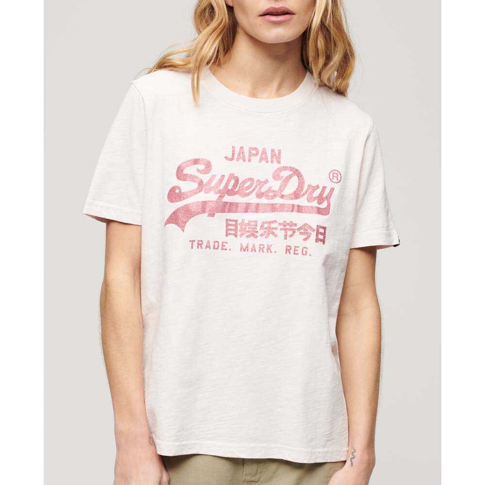 Футболка с коротким рукавом Superdry Metallic Vl Relaxed, белый — фото 3
