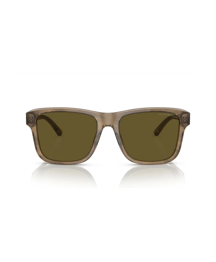 

Зеленые прозрачные солнцезащитные очки с подушкой коричневого цвета Emporio Armani, зеленый