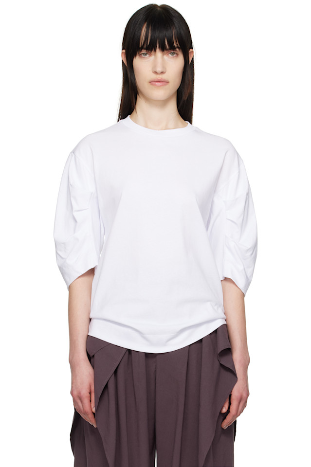 

Рубашка с плиссировкой Dries Van Noten, белый