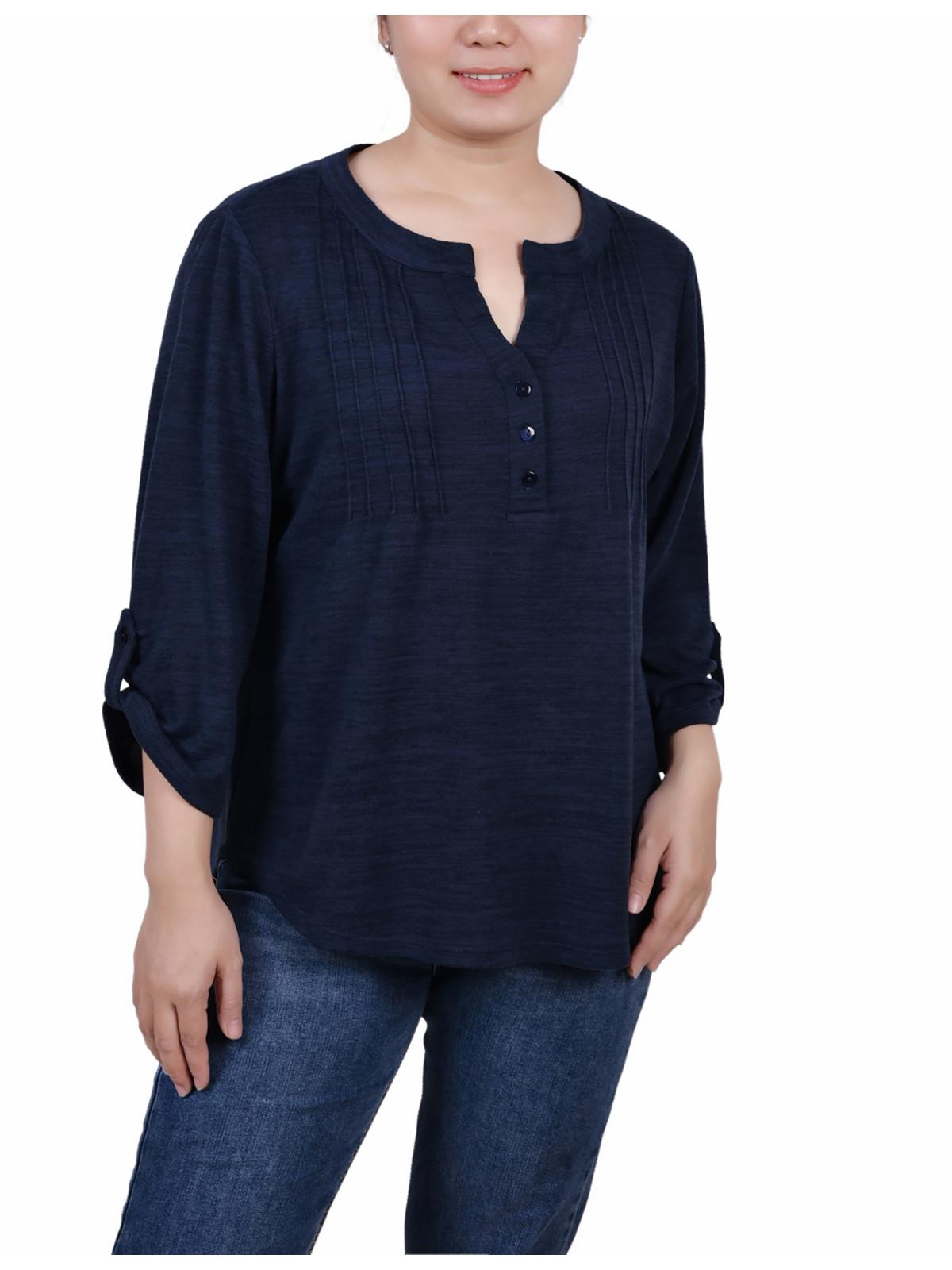 

Petites женский вязаный свитер Space Dyed NY Collection, цвет denim blue