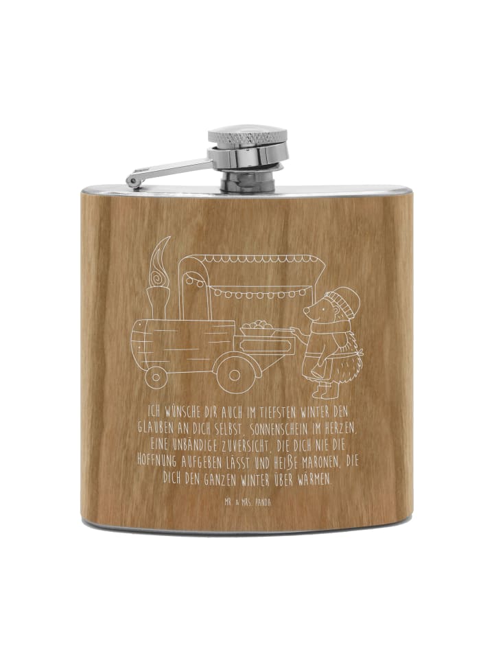 

Mr. & Mrs. Panda Фляжка с ежиком и каштанами, надпись коричневого цвета