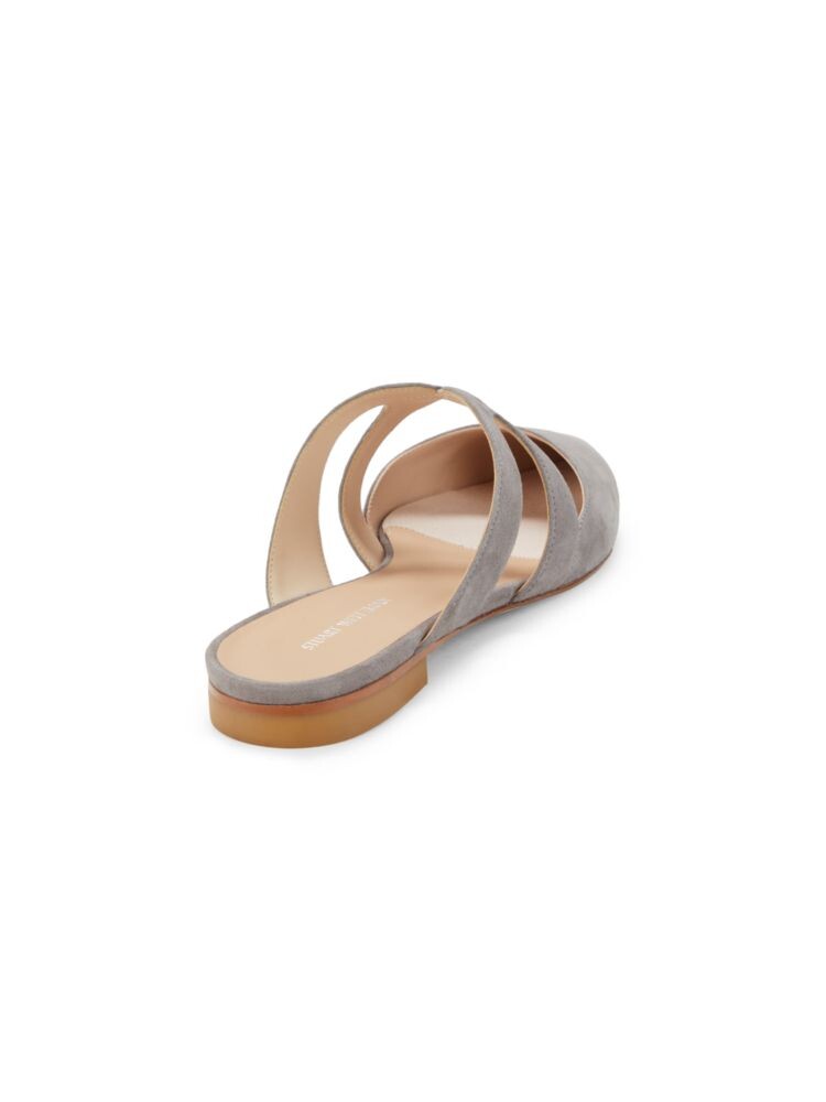 Замшевые сандалии на плоской подошве Mariposa Stuart Weitzman, цвет Flannel — фото 3