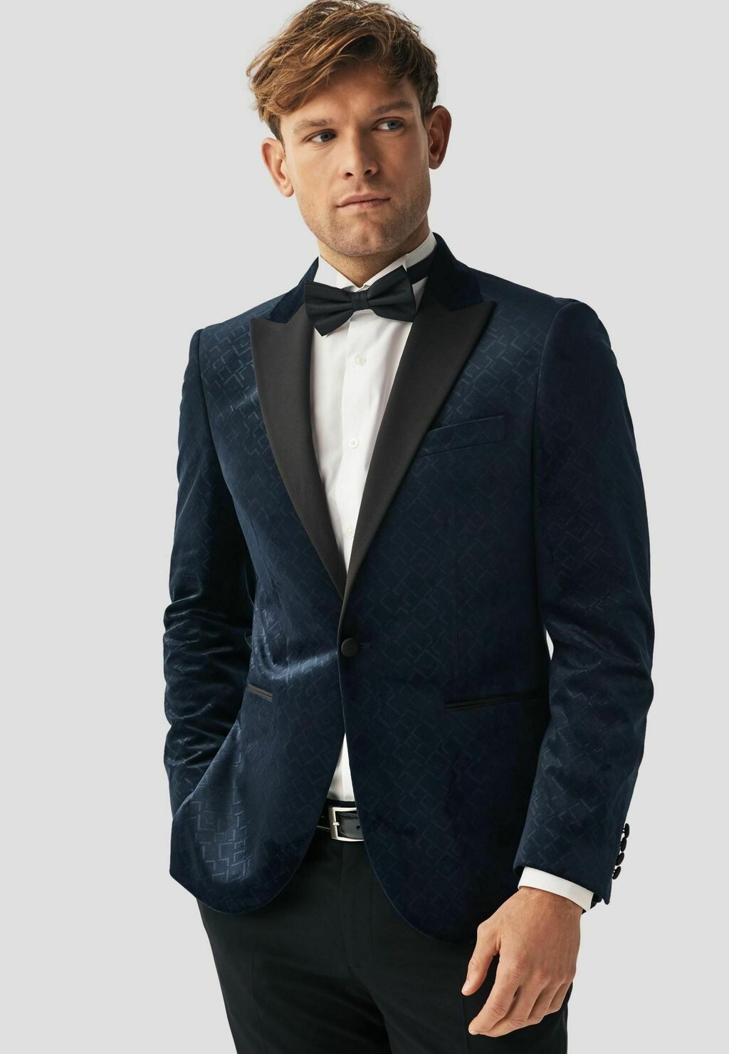 

Пиджак SLIM FIT PATTERNED Next, цвет navy