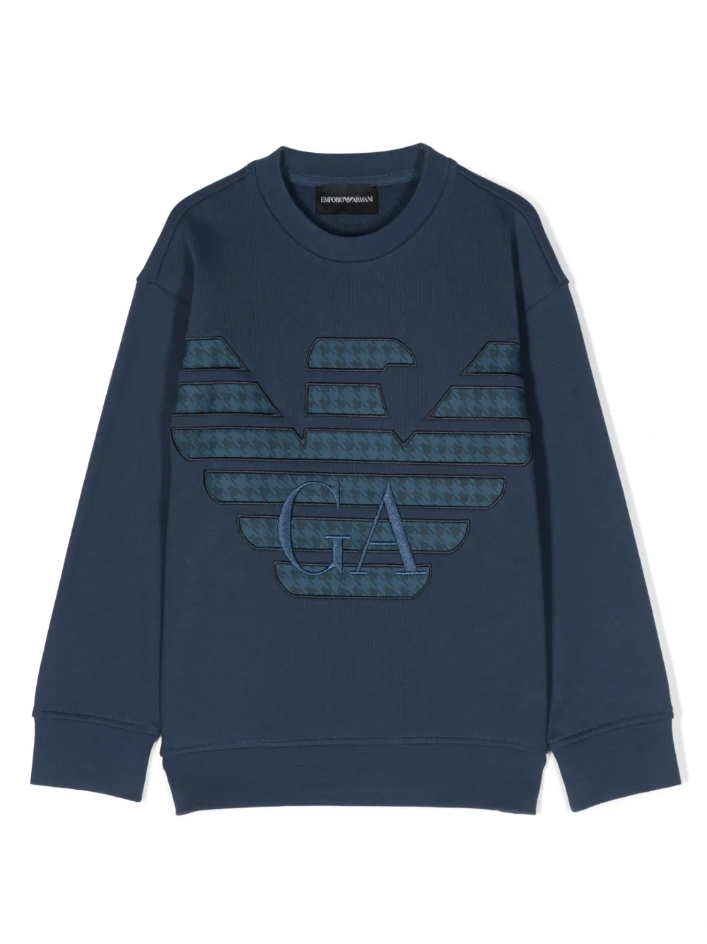 

Толстовка с нашивкой-логотипом Emporio Armani Kids, синий