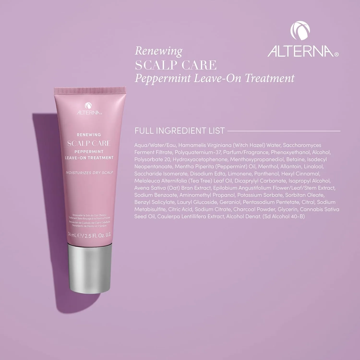 Alterna Haircare Renewing Scalp Care Peppermint Leave on Scalp and Hair Treatment, 2.5 Fl Oz. Легкое и быстро впитывающееся средство для увлажнения и освежения кожи головы. — фото 3