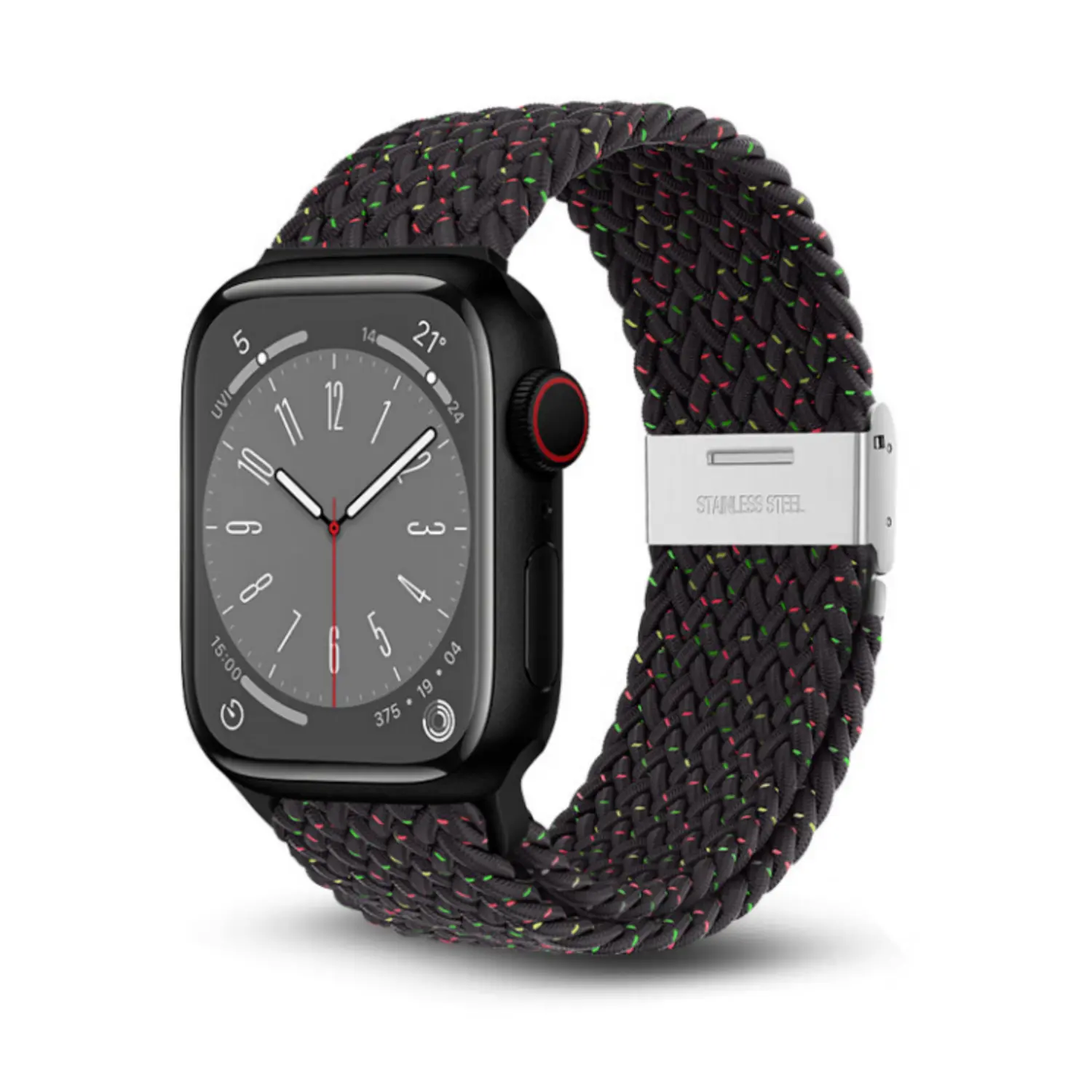 

Wepro Часы Strap Apple Compatibility Nylon Material 120mm~205mm, 【Upgraded Weaving】Starlight Black