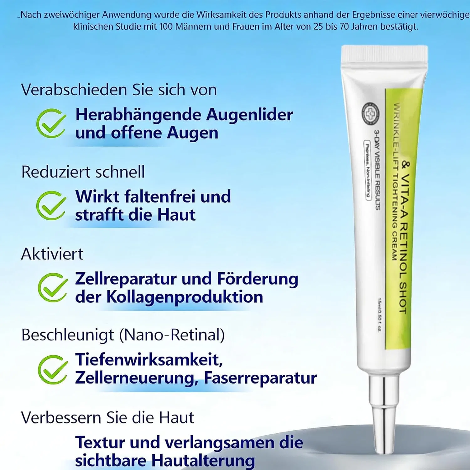 Крем-сыворотка для лица с ретинолом «Vita-A Retinol Shot» от XINCHEN, 30 мл (4 шт.) Xinchen — фото 2