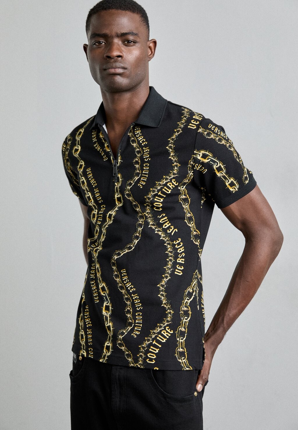 

Рубашка поло CHAIN Versace, черный
