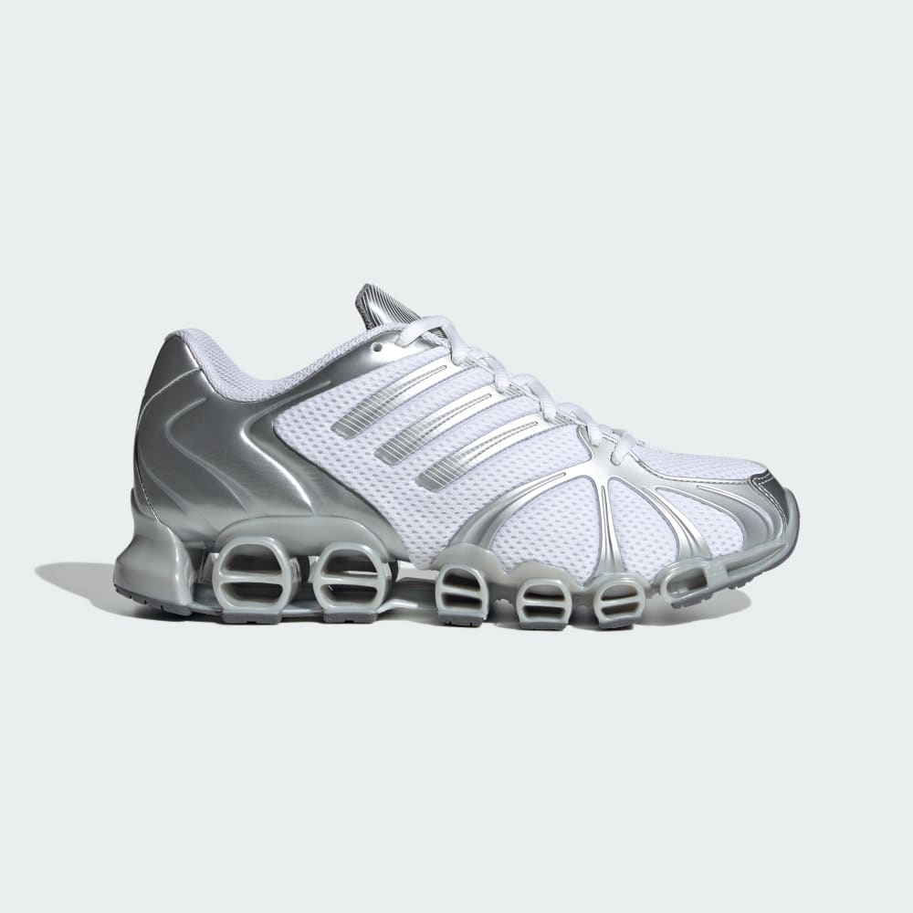 Кроссовки Adidas Mega Ghostride Shoes, цвет Cloud White/Silver Metallic/Matte Silver