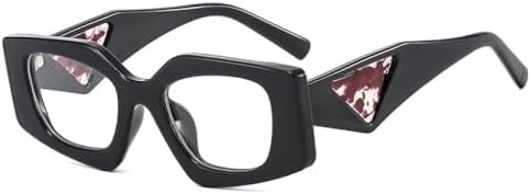 

Популярные модные солнцезащитные очки Polygon 2027 года для женщин, ретро-очки с желейными линзами, защита от УФ-излучения UV400, прозрачная оправа для мужчин MTZJH, Black Clear