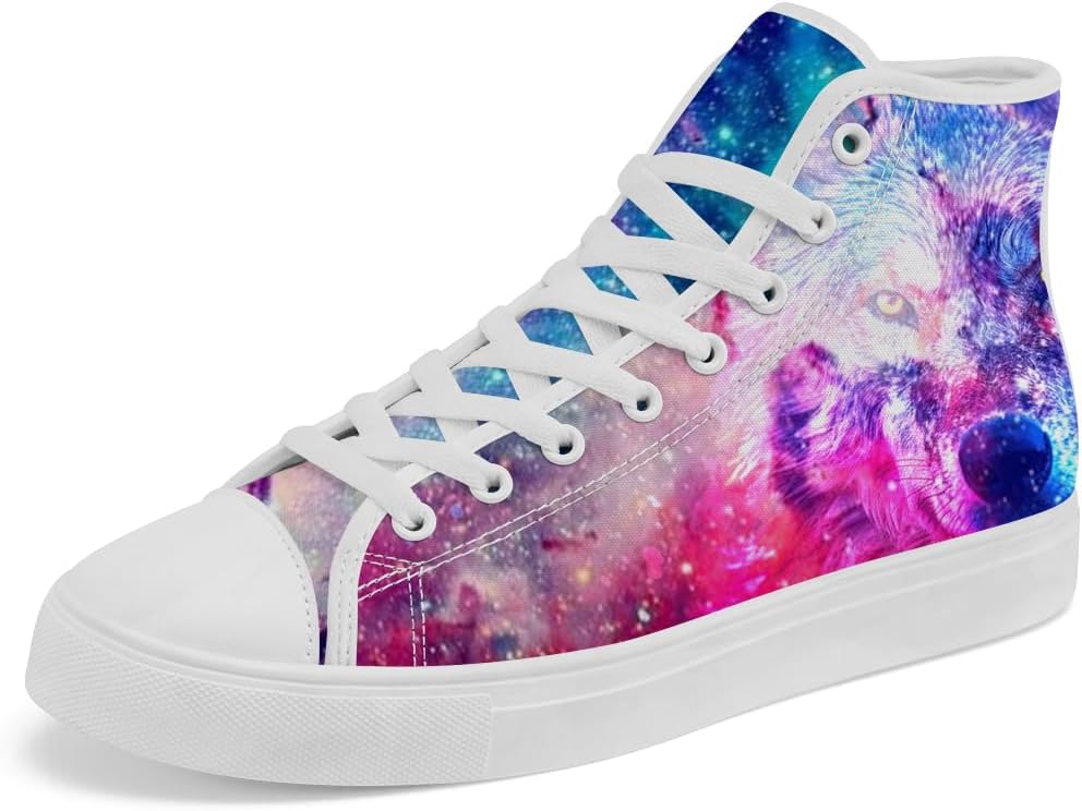 

Кеды Galaxy Wolf на высокой подошве, высокие кроссовки с шнуровкой, повседневная обувь для женщин и мужчин Chebing, 611 Multicolor