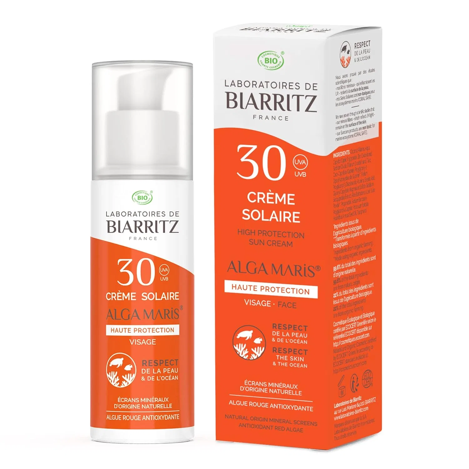 Солнцезащитный крем для лица SPF 30 от Algamaris Laboratoires De Biarritz