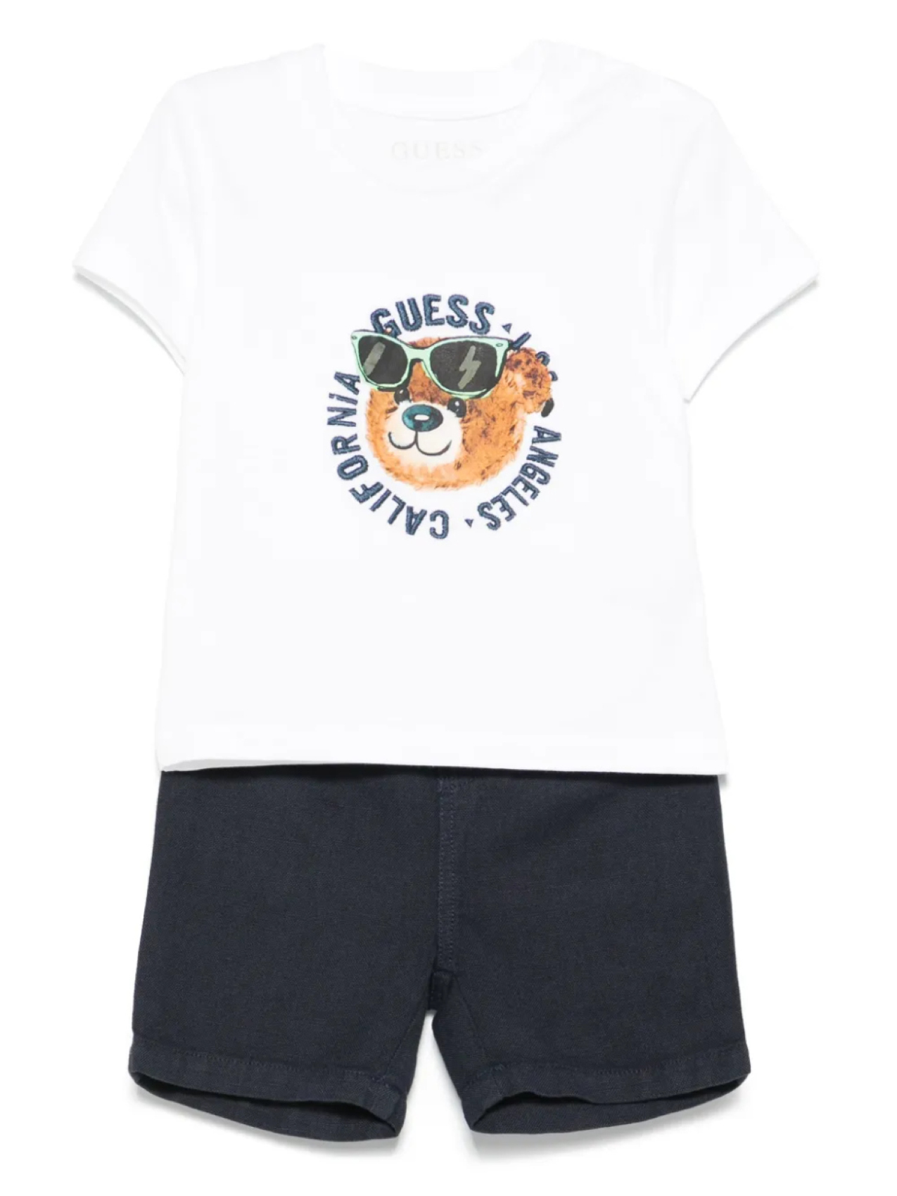 

Комплект из топа и шортов guess kids, белый