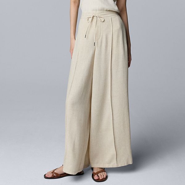 

Брюки Petite wide leg Simply Vera Vera Wang, Vera Flax