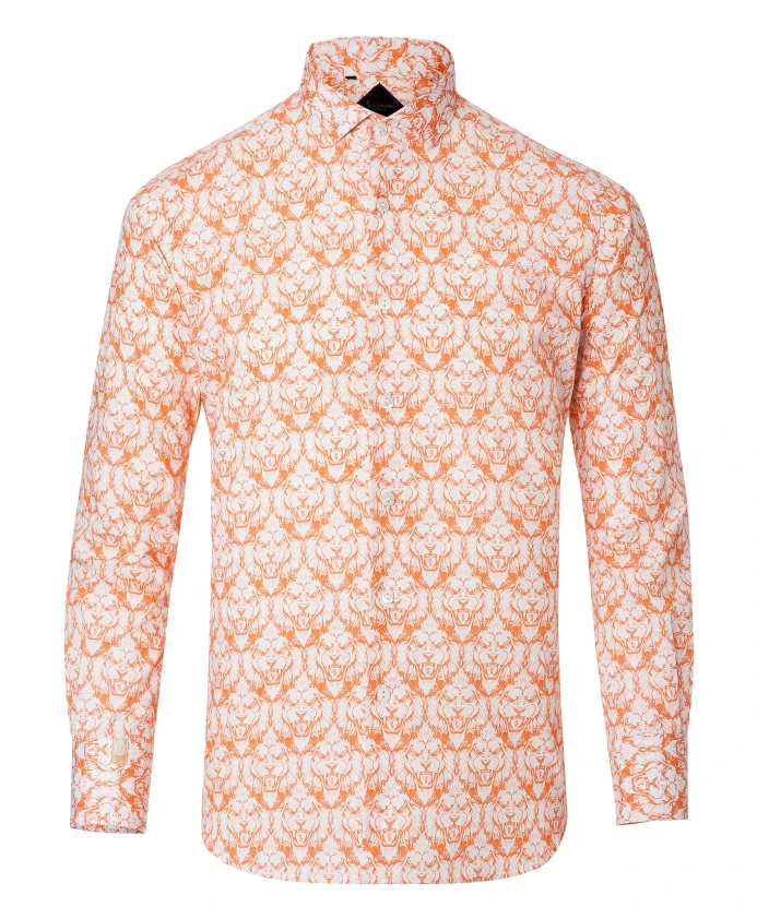 

Рубашка серебристого цвета с вырезом LS Leone Billionaire, оранжевый