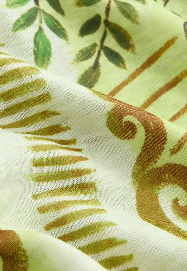 Блузка прямого кроя с длинными рукавами и вырезом-лодочкой Next, Lime Green — фото 2