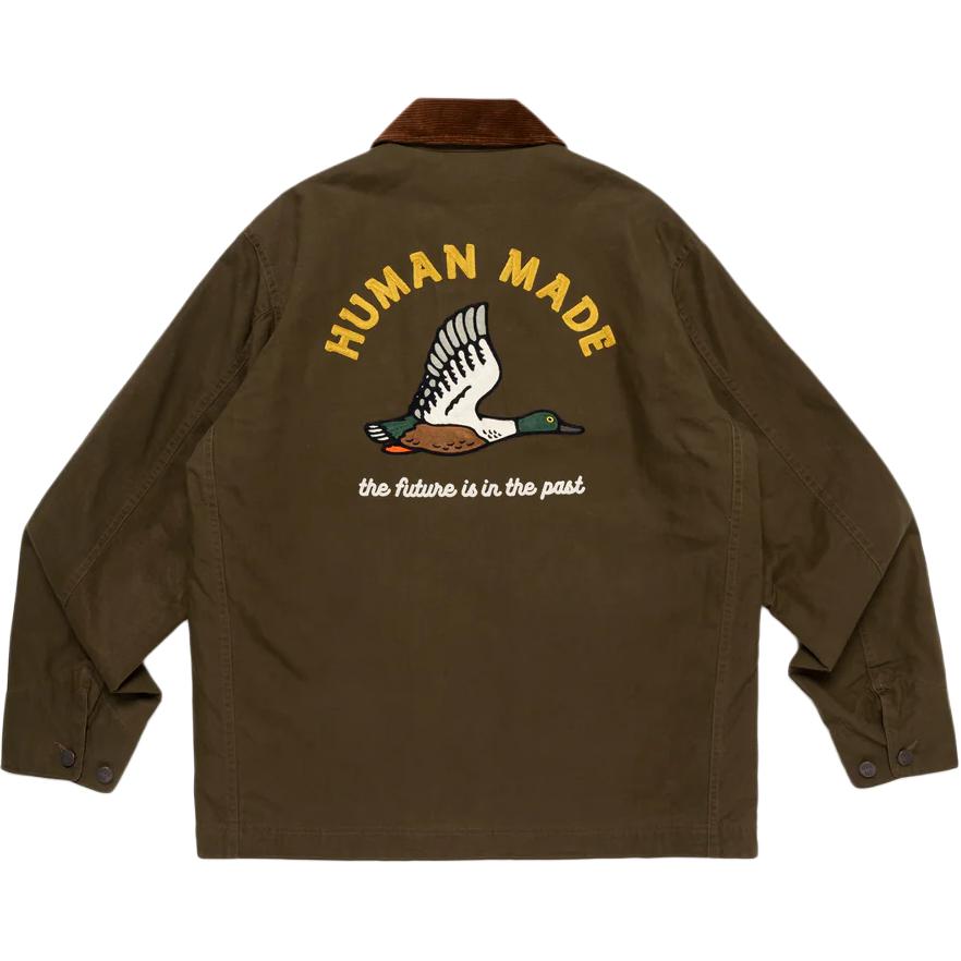 

Куртки FW25, унисекс, с отворотом, средней рабочей одеждой Human Made, оливковый coriander