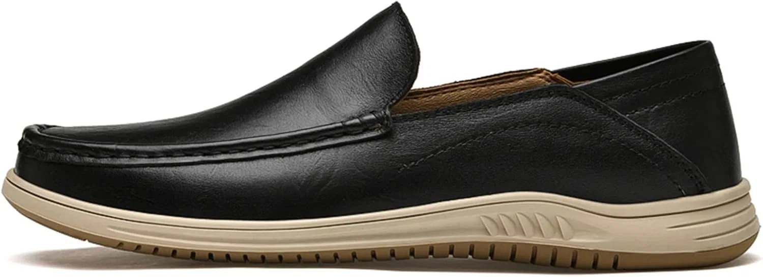 Мужские лоферы, кожа, Round Toe, Black DFHXALH — фото 3