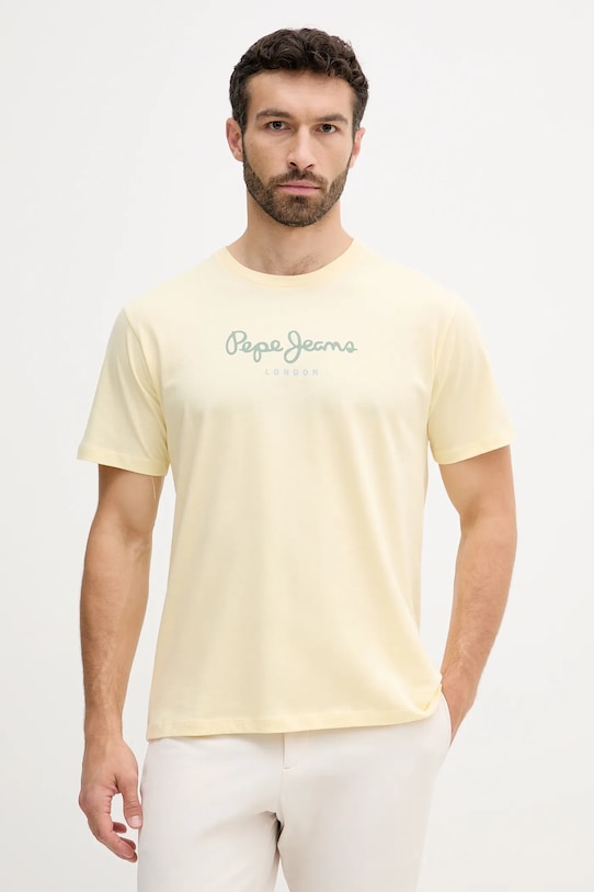 

Хлопковая футболка Pepe Jeans, желтый