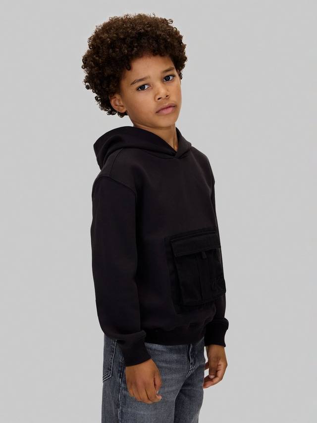 

Детская худи с контрастными карманами Calvin Klein, Ck Black