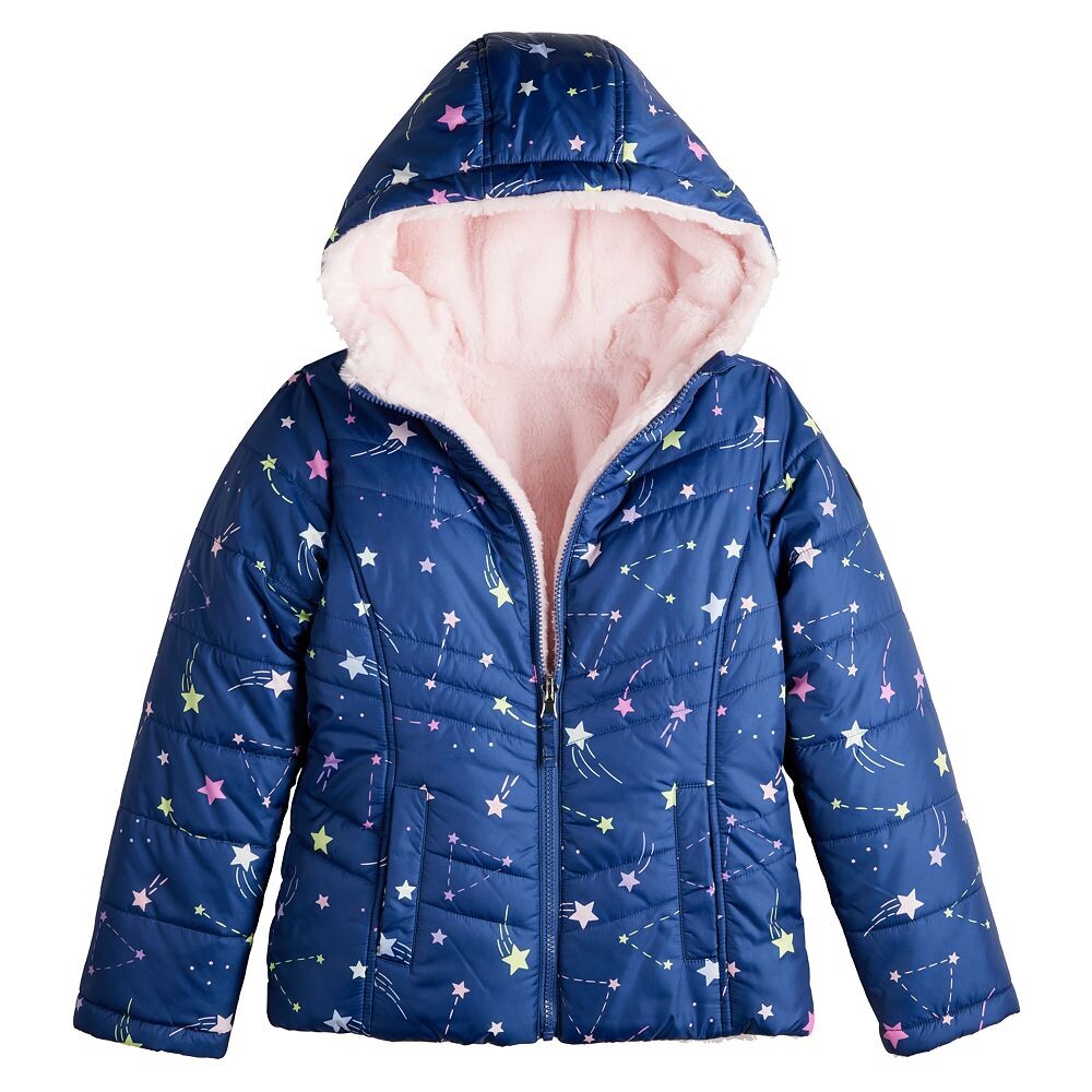 

Двусторонняя куртка-пуховик для девочек 4–18 лет madden Girl Madden Girl, цвет Multi Blue