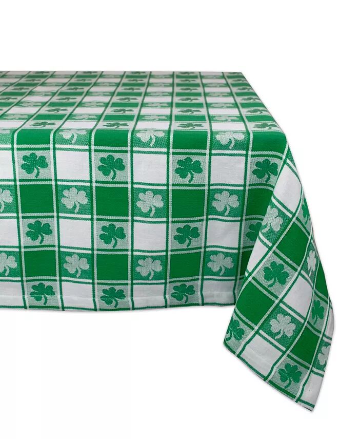 

Тканая скатерть в клетку Shamrock 60 x 84 дюйма Design Imports, зеленый