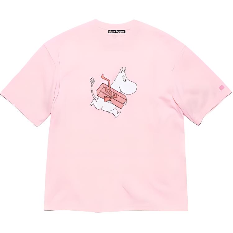 

Футболка унисекс розовая Moomin Collaboration Acne Studios