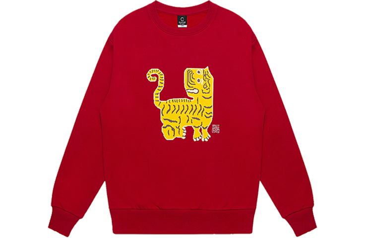 

Толстовка унисекс с круглым вырезом, средней плотности Clot, красный