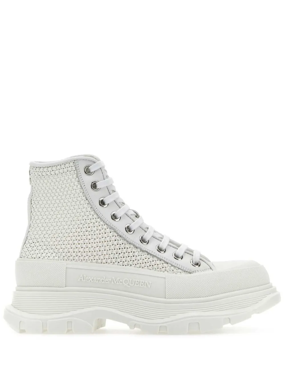 Плетеные ботинки Alexander McQueen, белый