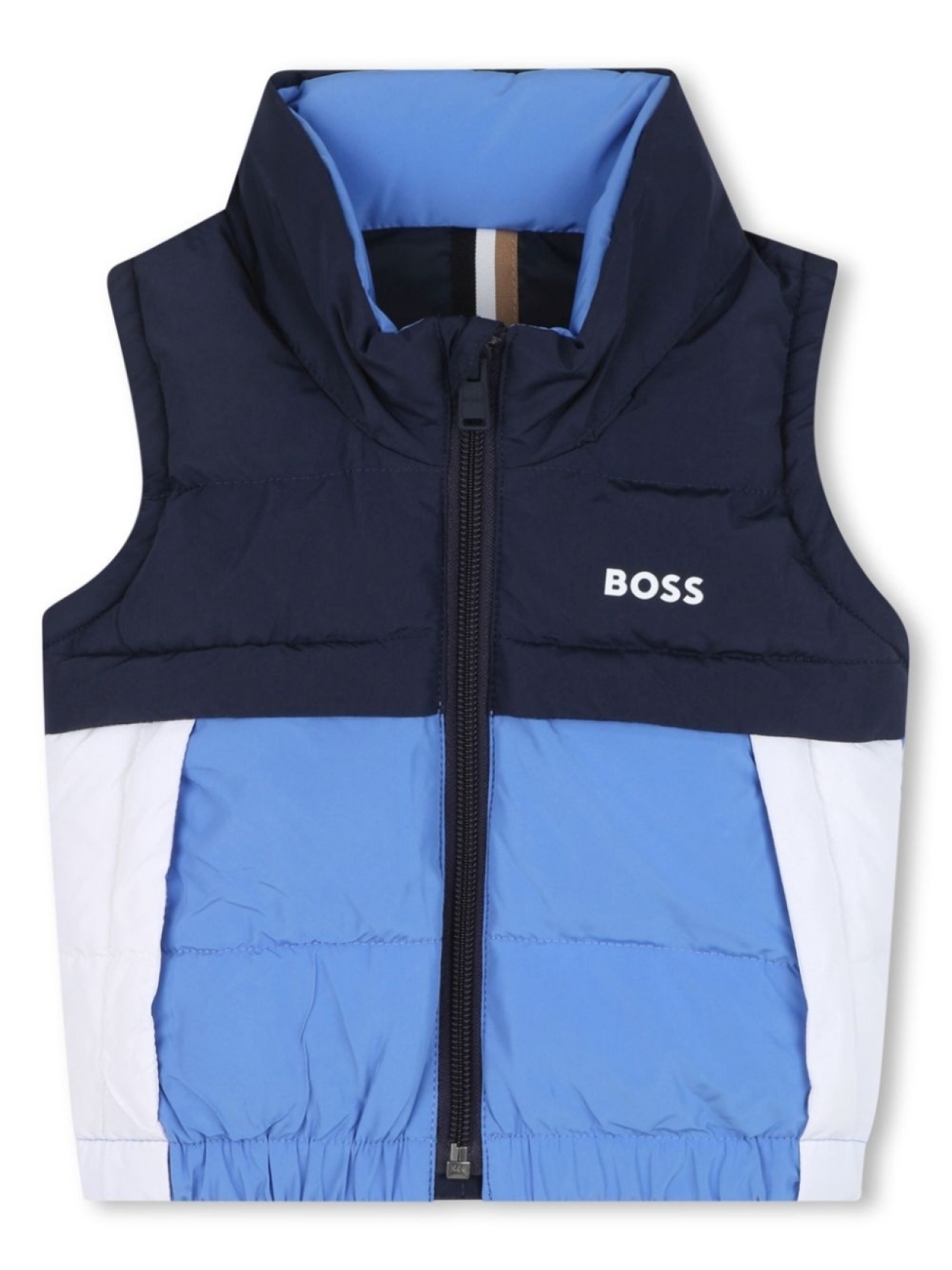 

BOSS Kidswear жилет в стиле колор-блок, синий