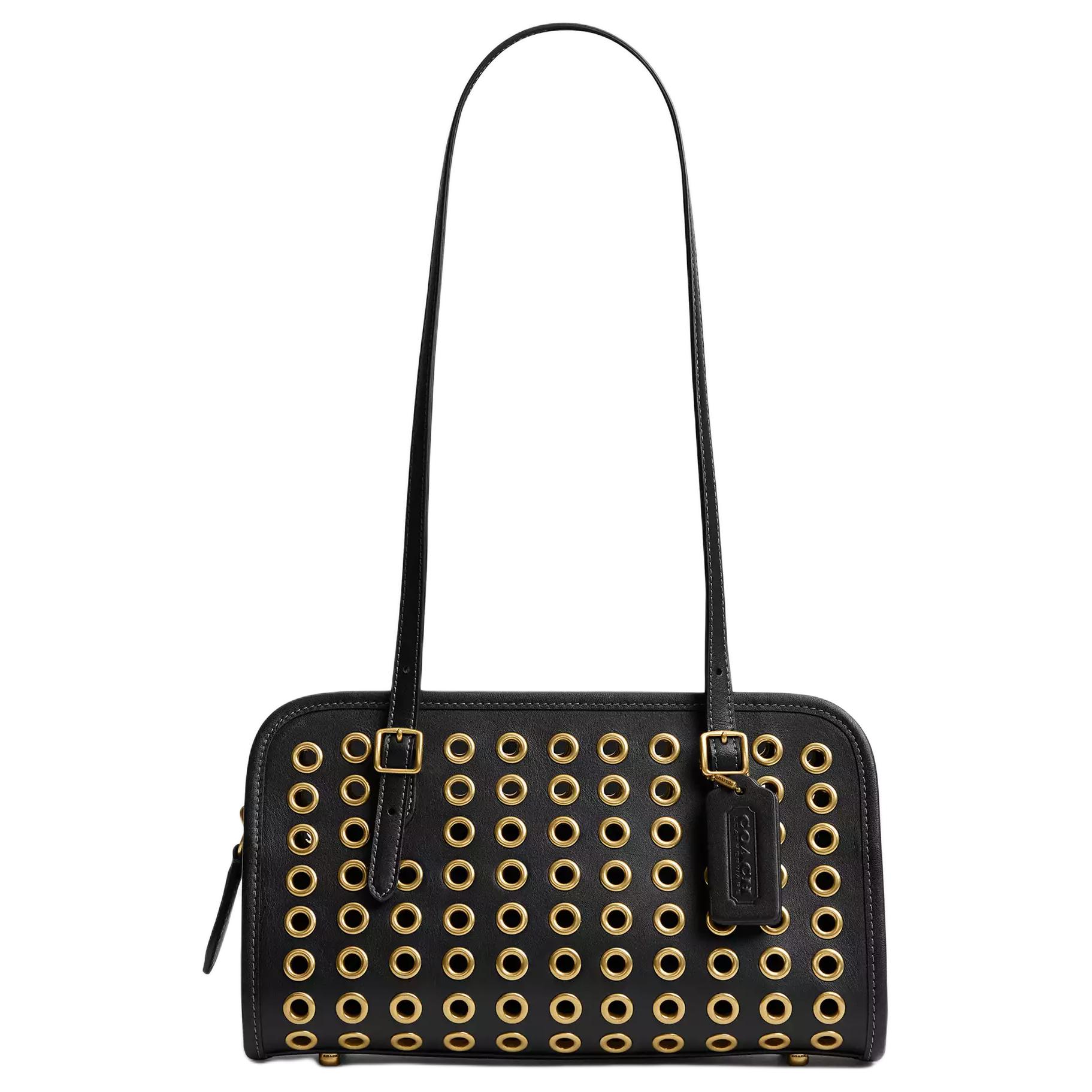 

COACH Кожаная сумка через плечо среднего размера с молнией