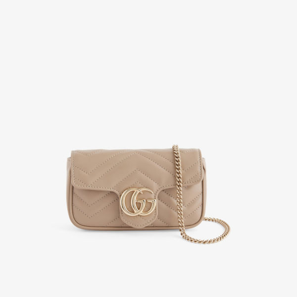

Сумка через плечо Gucci кожаная стеганая с логотипом и металлической фурнитурой, мультиколор