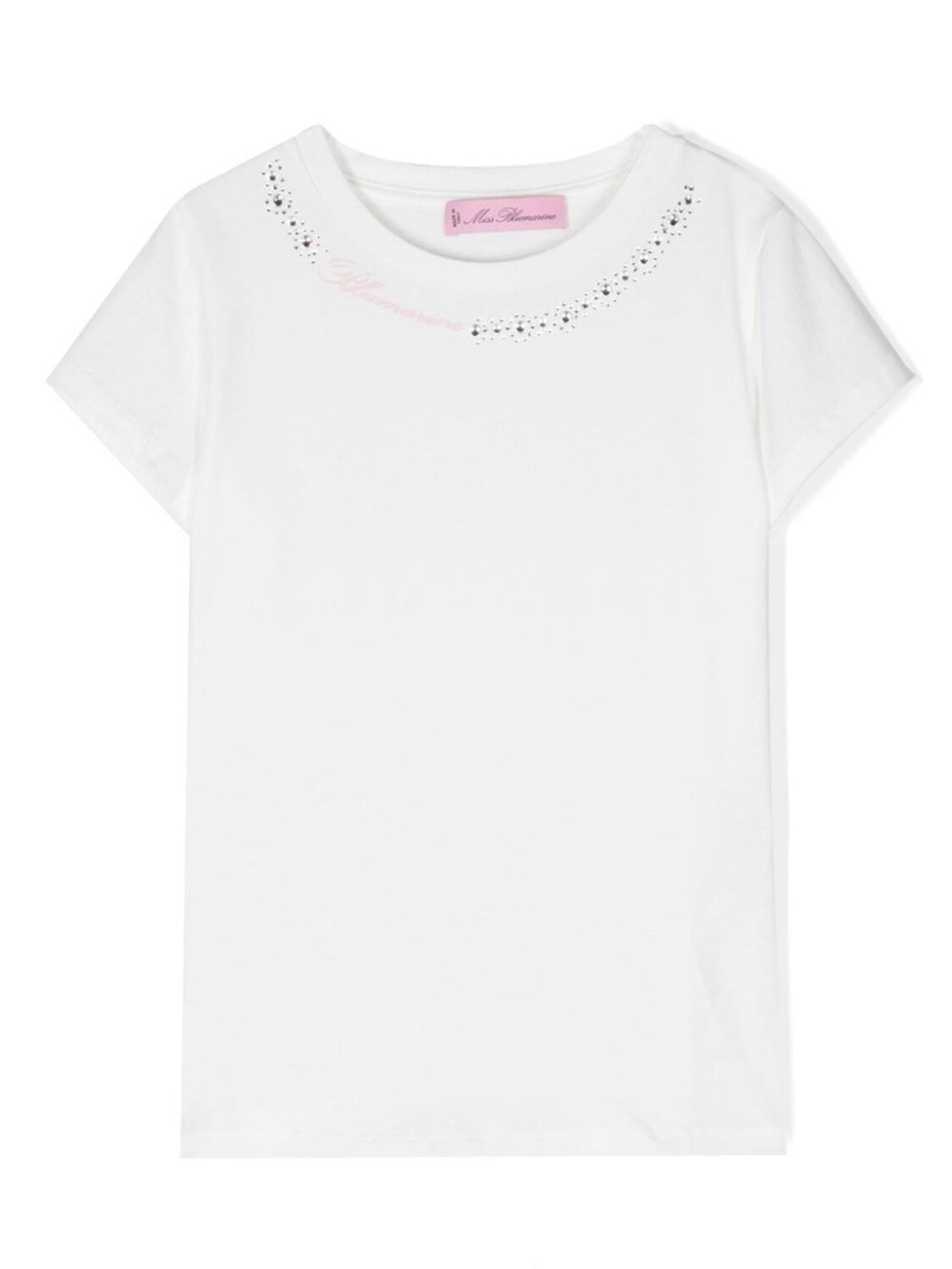 

Miss Blumarine футболка с вышитым логотипом, белый
