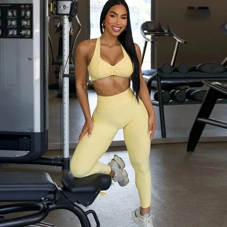 Спортивный костюм Push Up, бренд Bobicloudestock, 2 предмета, зеленые шорты — фото 4