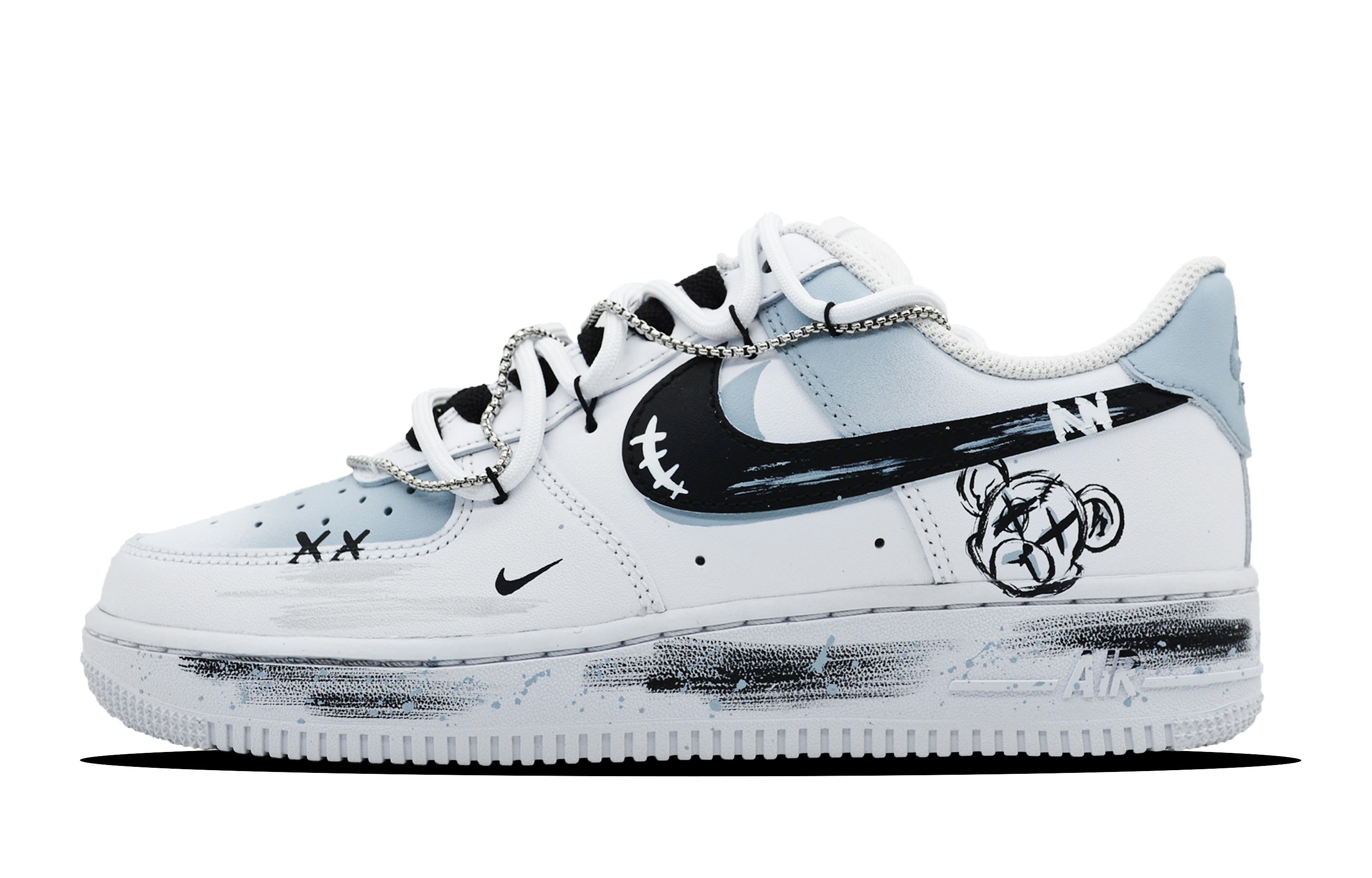 

Женские кроссовки для скейтбординга Nike Air Force 1, Little bear graffiti