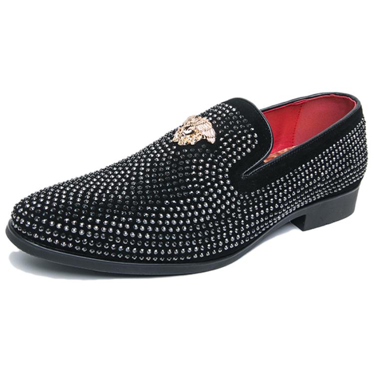 

PEHL Мужские повседневные кожаные туфли черные с серебром, цвет Black Silver