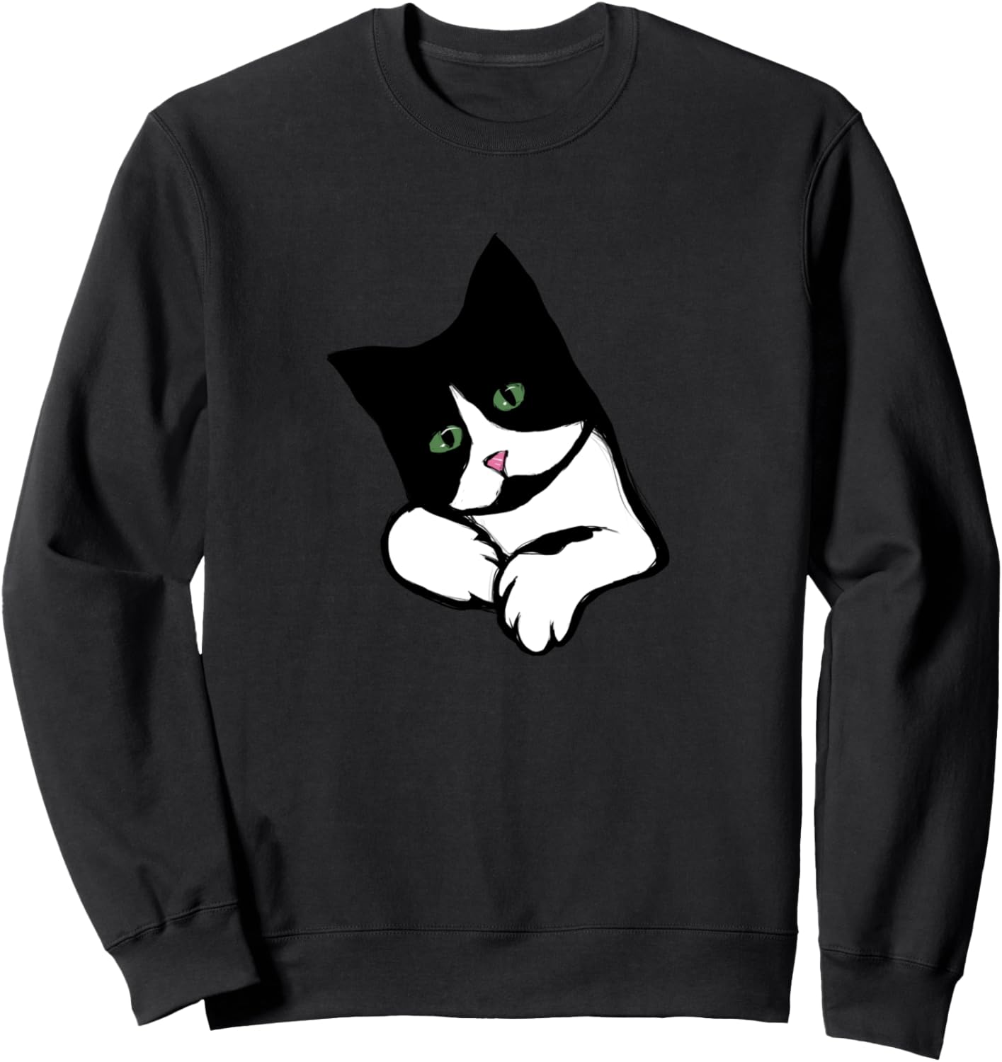 

Забавная толстовка с изображением черно-белого котенка Cat Snugg