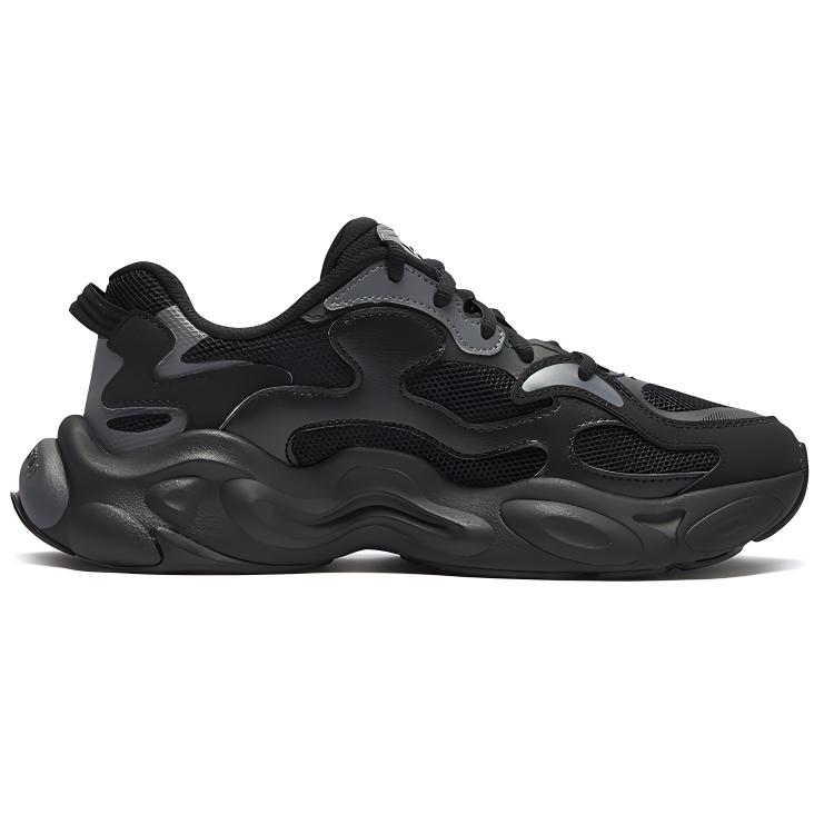 Amber Shoes Легкие амортизирующие низкие детские кроссовки для бега FILA KIDS, черный/серый — фото 2