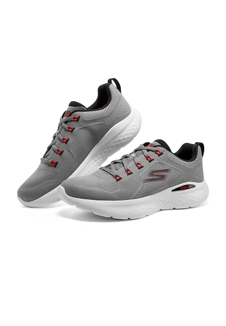 Кроссовки мужские, легкие, GO RUN LITE, Skechers, красный/серый — фото 3