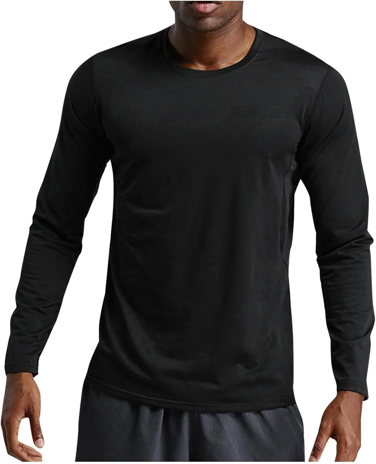 

Мужская футболка с длинным рукавом Casual Sports Fitness, влагоотводящая, быстросохнущая, с круглым вырезом