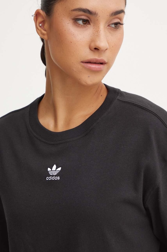 Хлопковая футболка Essential Adidas Originals, черный — фото 4