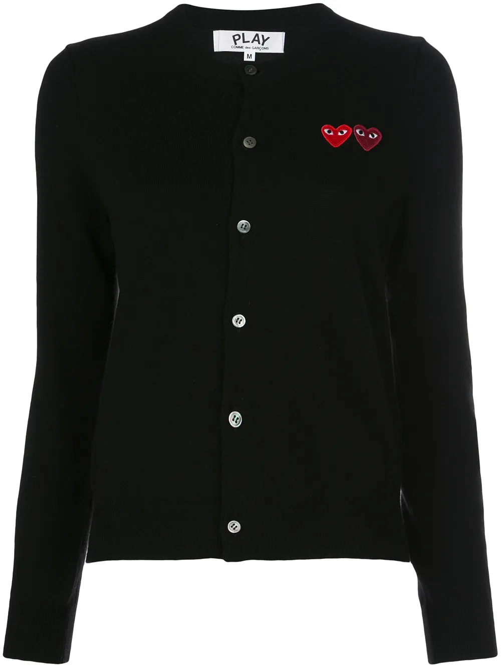 

Трикотажный кардиган с нашивками Comme Des Garçons Play, черный