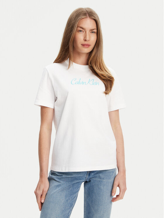 

Футболка обычного кроя Classic Logo LV047C854G Calvin Klein Jeans, белый