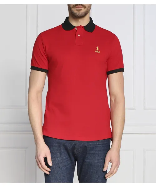 

Футболка поло Slim fit Polo Ralph Lauren, красный