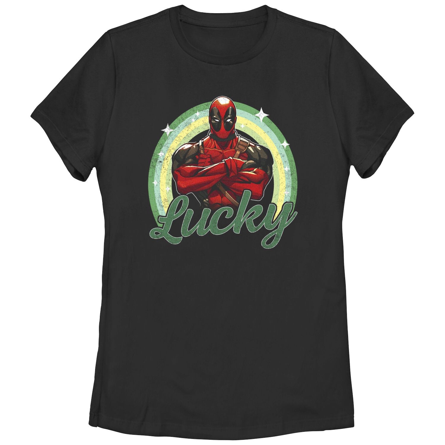 

Зеленая футболка Lucky Green с радужным рисунком Disney's Marvel: Deadpool Juniors Licensed Character, Зеленый, Зеленая футболка Lucky Green с радужным рисунком Disney's Marvel: Deadpool Juniors Licensed Character