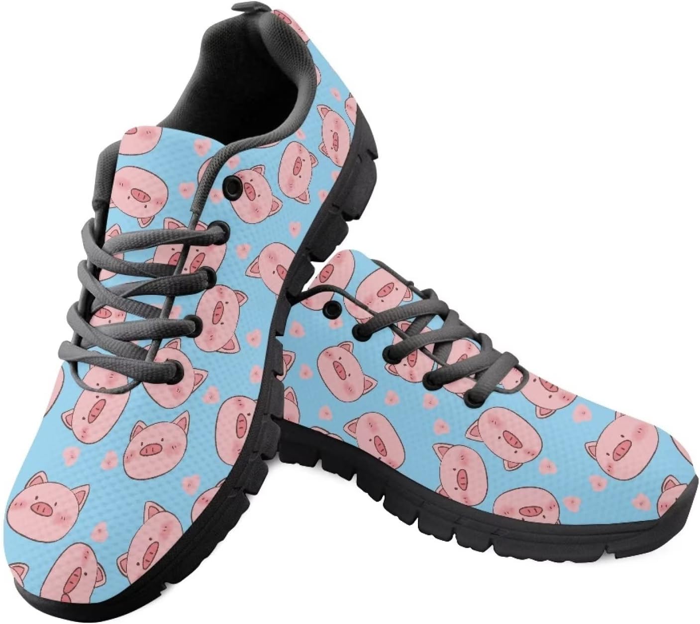 

Женские кроссовки Yzaoxia, мужские размеры 5-11, для походов, бега и ходьбы, удобные теннисные кроссовки, Cute Pig