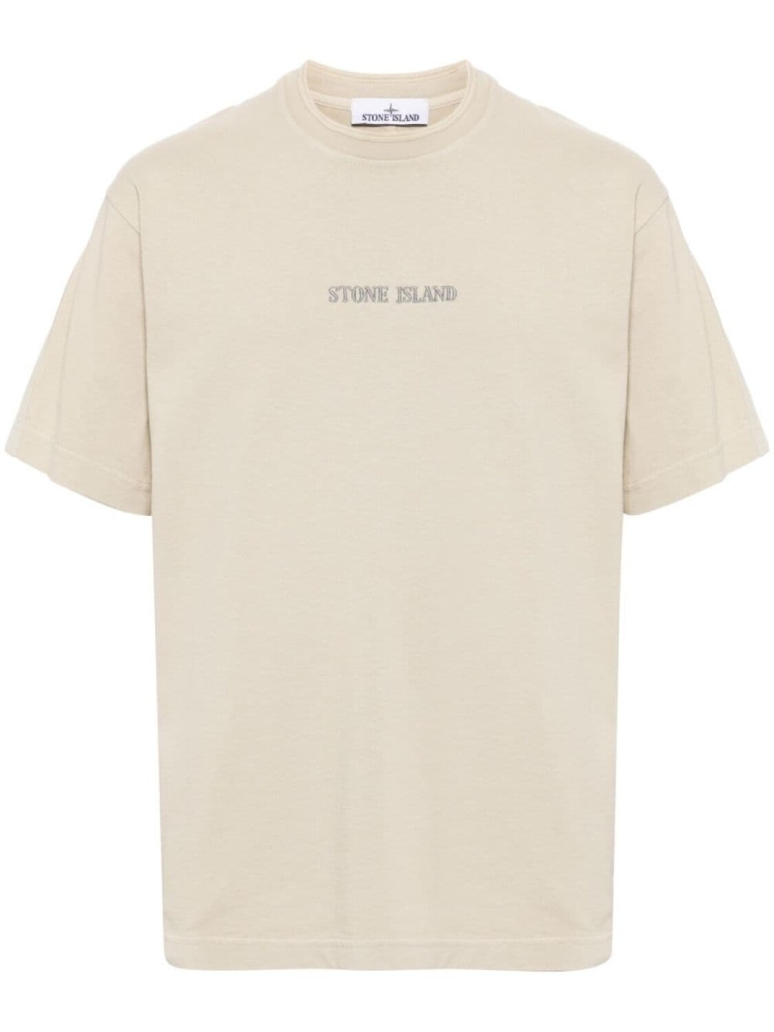 

Stone Island футболка с вышитым логотипом, коричневый