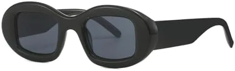 

Овальные солнцезащитные очки 2027 года для женщин, конфетные оттенки, защита от УФ-излучения UV400, ретро-стиль, мужские солнцезащитные очки MTZJH, Black Gray