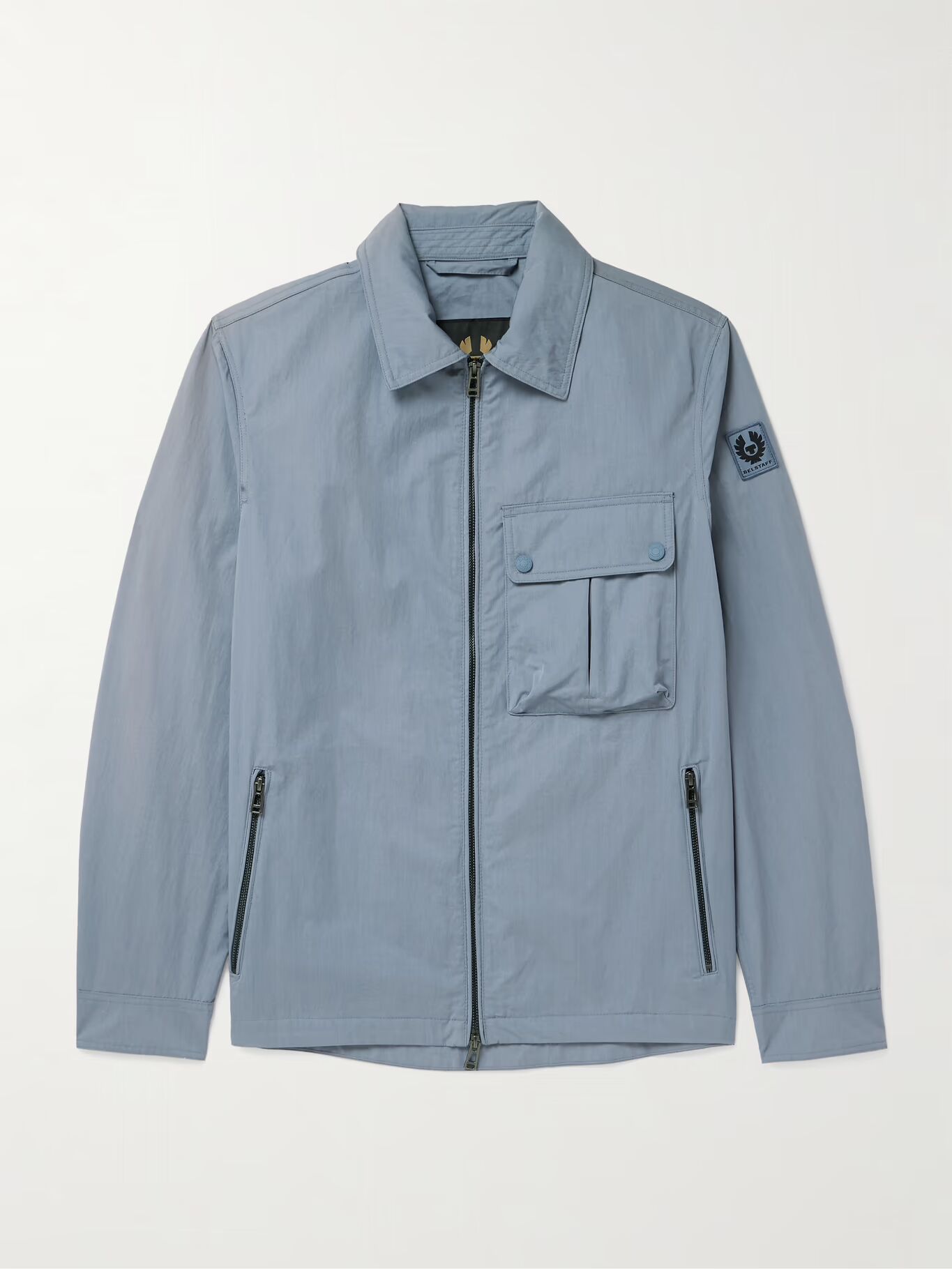 

Верхняя рубашка из хлопкового габардина с аппликацией логотипа Drome BELSTAFF, синий